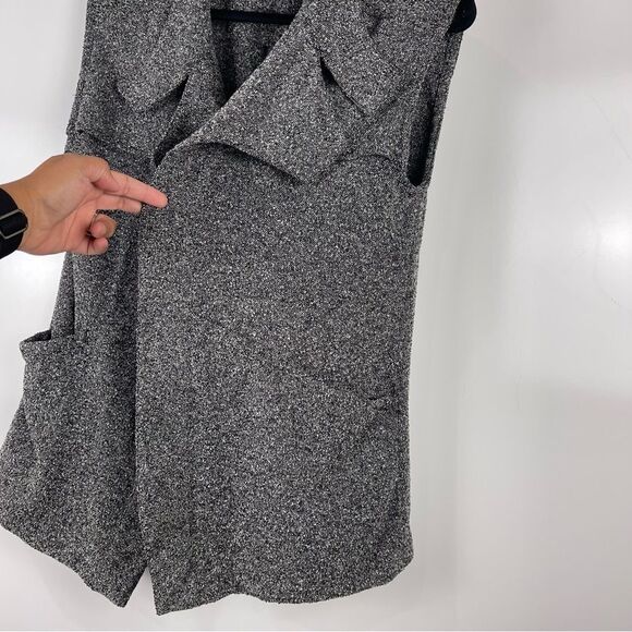 Melrose and Market Sleeveless Oversized Open Front Vest Gray Size Small - Picture 4 of 8